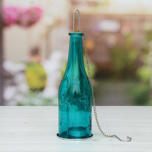 Cyan Blue Candle Stand