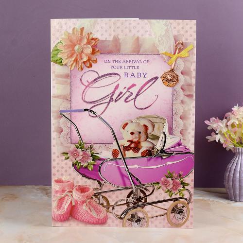 Very Cute Baby Girl Greetings Card