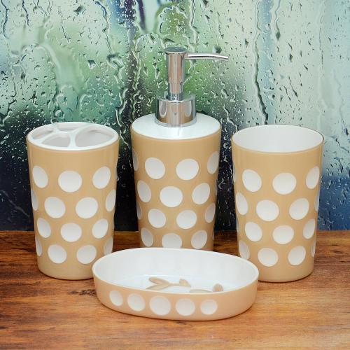 Cream Color Bath Accessories Set